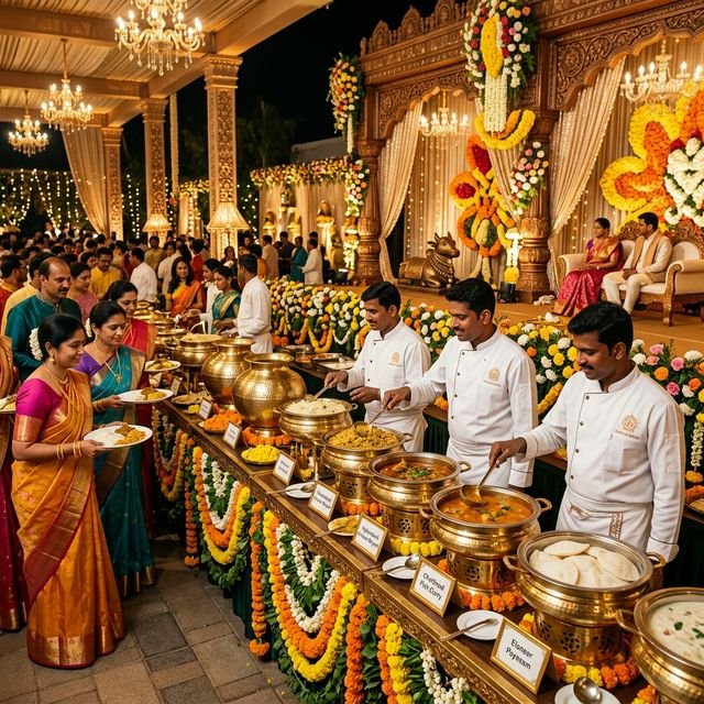 Sri Ganapathi Catering grand wedding setup in Salem